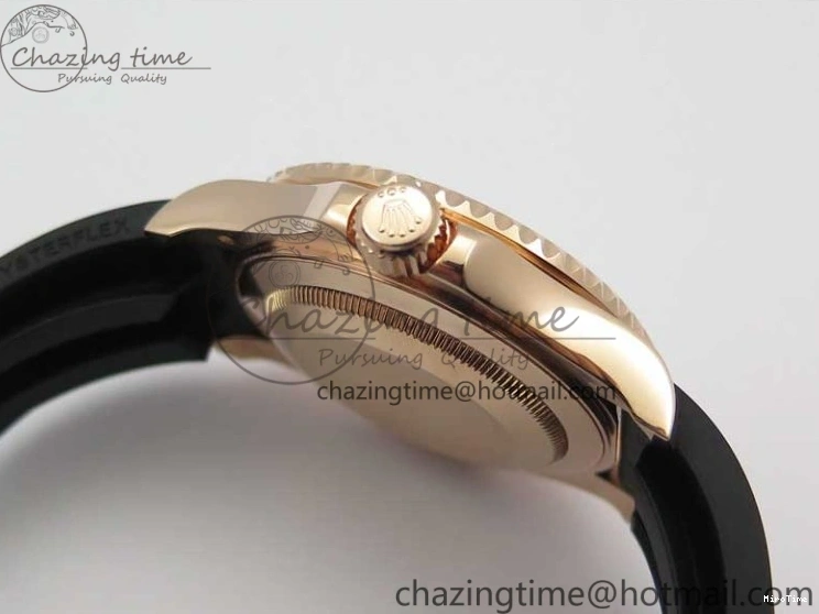 MiroTime 0308 Yacht-Master 116655 RG Wrapped D1F 1:1 Best Edition Black Ceramic Bezel 904L Steel on Oysterflex Rubber Strap A Fashionable 3060